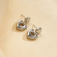 Boucles d'oreilles cœur ajouré lisse
