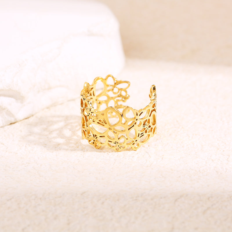 Bague dorée multiples papillons