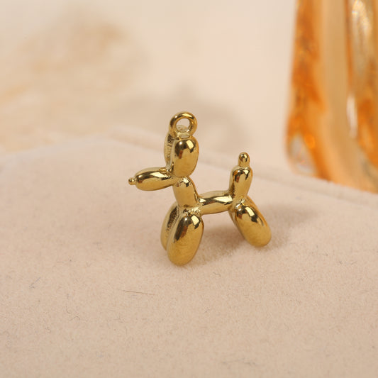 Lot de 3 pendentifs dorés chiens ballon